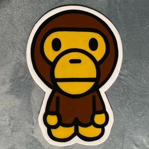 Baby Milo Brown and Yellow Epoxy Cut Out  Wall Decor